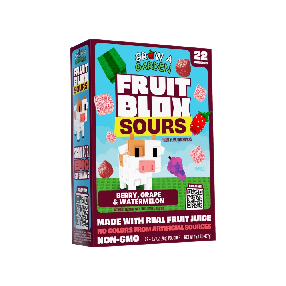 Grow a Garden FruitBlox Sours — Berry, Grape & Watermelon (22ct)
