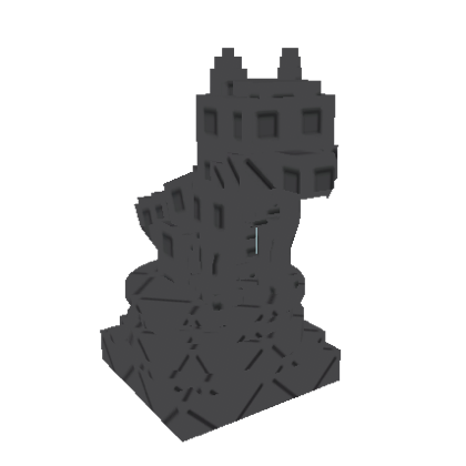 Cobblestone Wolf Statue
